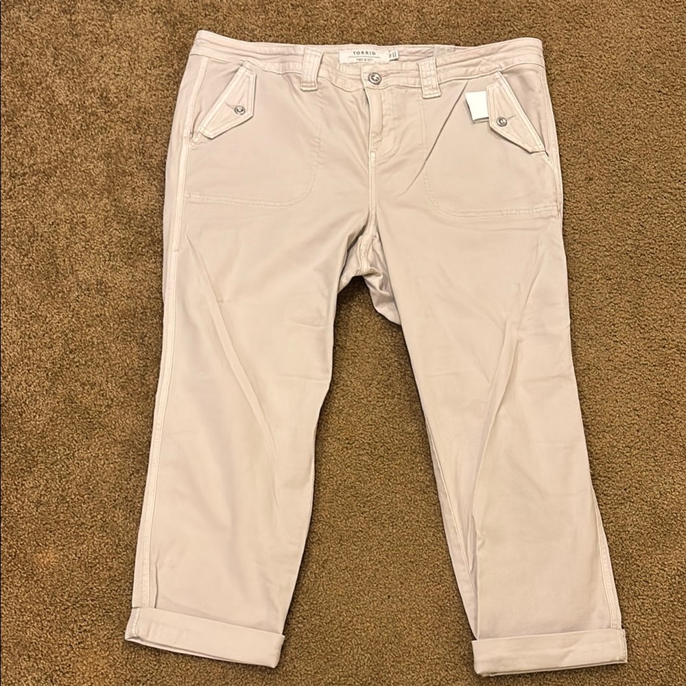 Torrid Light Beige Cropped Pants